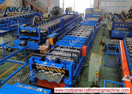 YX54-321-960 Deck Roll Forming Machine Metal Deck Panel untuk konstruksi baja