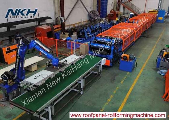 Mesin Forming Roll Dual Layer dengan Robot Palletizing Shutter Door & Panel Corrugated