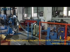 On-line Multi Punching and Cutting Line dengan Industrial PC Control System untuk produksi rangka pintu