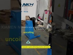 Otomatis Mengubah C Purlin Roll Forming Machine dengan Stacker